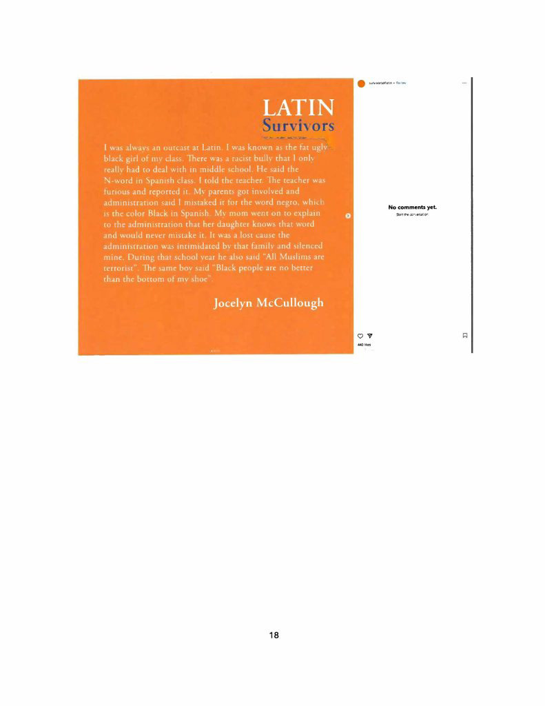 Misconduct, Breach, Fiduciary duty, Bullying, Cyberbullying, Discrimination , Harassment, Fiduciary duty, Lawsuit,Investigate potential breaches, Latin trustees and officers, Latin School of Chicago, Boies, Schiller, Flexner LLP, demand letter, Lawsuit, members, Board of Trustees, judiciary duty, ministrative misconduct, faulty misconduct, Violations state and federal laws, discrimination, Antisemitism, harassment, Physical assault, Bullying, cyberbullying, Gross mismanagement, malfeasance, Student safety, Suicide, Emotional harm, Physical harm, Randall Dunn - Head of School Latin School of Chicago, Kristine Von Ogden - Latin School of Chicago Upper School Director, David Koo - Latin School of Chicago trustee and board chair, Thomas Hagerman - Latin School of Chicago Head of School, Shelley Greenwood - Latin School of Chicago Assistant Head of School, Bridget C. Coughlin - Latin School of Chicago, board of trustee, president and CEO of Shedd Aquarium, Beth Goldberg - Heller Latin School of Chicago board of trustee, Bridget Hennessy - Latin School of Chicago Dean of Students, Carrie Parr - Latin School of Chicago trustee and vice chair, Christopher Keogh - Latin School of Chicago trustee, Collen Batcheler - Latin School of Chicago trustee, Dara Milner - Latin School of Chicago trustee and board chair, Edward Benford - Latin School of Chicago trustee, Darren Snyder - Latin School of Chicago trustee and treasurer, David Williams - Latin School of Chicago trustee and secretary, Michael Szczepanek - Chief Financial Officer at Latin School of Chicago, Deb Sampey - Latin School of Chicago Middle School Director, Denise Fogus Gibson - Latin School of Chicago trustee, Diane Saltoun - Latin School of Chicago trustee, Dontrey Britt-Hart - Latin School of Chicago trustee, Elizabeth Mihas - Latin School of Chicago trustee, Georgy Ann Peluchiwiski Latin School of Chicago trustee and board chair, Jeff Sharp - Latin School of Chicago trustee and board chair, Robert Chapman - Latin School of Chicago trustee and board chair, Timothy Hurd - Latin School of Chicago trustee, Tanya Polsky - Latin School of Chicago trustee, Val Vlahos - Latin School of Chicago trustee, Valerie Wiley - Latin School of Chicago trustee. Vince Cozzi - Latin School of Chicago trustee and board chair, Walter Pryor - Latin School of Chicago trustee, Traveres “Tray” White - Latin School of Chicago Middle School Division Director, Tim Cronister - Latin School of Chicago Director of Student Life, Susan Bolon - Latin School of Chicago Director of Human Resources, Scott Kaniewski - Latin School of Chicago trustee, Sarah Norris - Latin School of Chicago trustee, Ryan Harris - Latin School of Chicago trustee, Ryan Allen - Latin School of Chicago Assistant Head of School, Ronald Seymore - Latin School of Chicago trustee, Rafael Santana - Latin School of Chicago trustee, Peter Jackson - Latin School of Chicago trustee, Paul Furlow - Latin School of Chicago trustee, Olumide Ajiginni - Latin School of Chicago trustee, Nils Larsen - Latin School of Chicago trustee, Nicole Mann - Latin School of Chicago trustee, Nick Baer - Latin School of Chicago Upper School Director, Nancy Dwyer - Latin School of Chicago trustee, Meredith Bluhm-Wolf - Latin School of Chicago trustee, Maury Tognarelli - Latin School of Chicago trustee, Lina Wei - Latin School of Chicago trustee, Jyoti Patel - Latin School of Chicago trustee, Jonathan Berger - Latin School of Chicago trustee, Jennifer Prewitt - Latin School of Chicago trustee, Jennifer Peeples - Latin School of Chicago trustee, Jennifer Cizner - Latin School of Chicago trustee, Gurpreet Singh - Latin School of Chicago trustee, Erin Amico Wegscheide - Latin School of Chicago trustee, Elizabeth Betten - Latin School of Chicago trustee